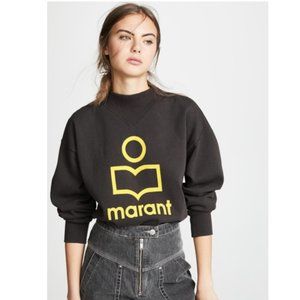 Isabel Marant Etoile Moby Sweatshirt in Faded Black/Yellow sz 40 Great Condition